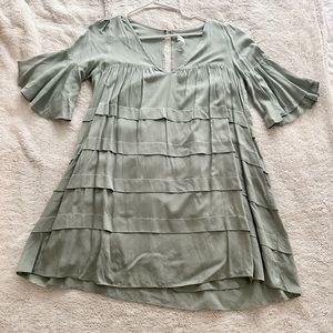 never worn before loose sage green dress.